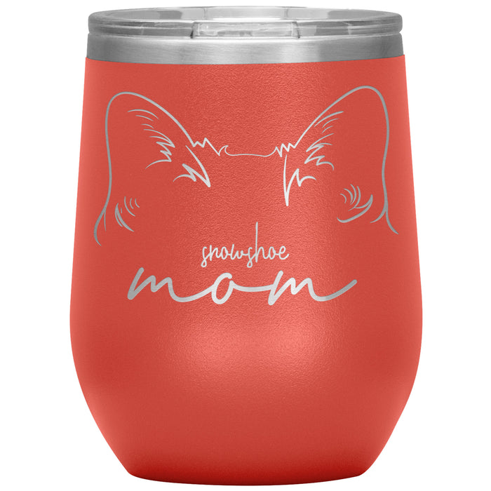 Snowshoe Cat Mom Wine Tumbler - 3 Red Rovers