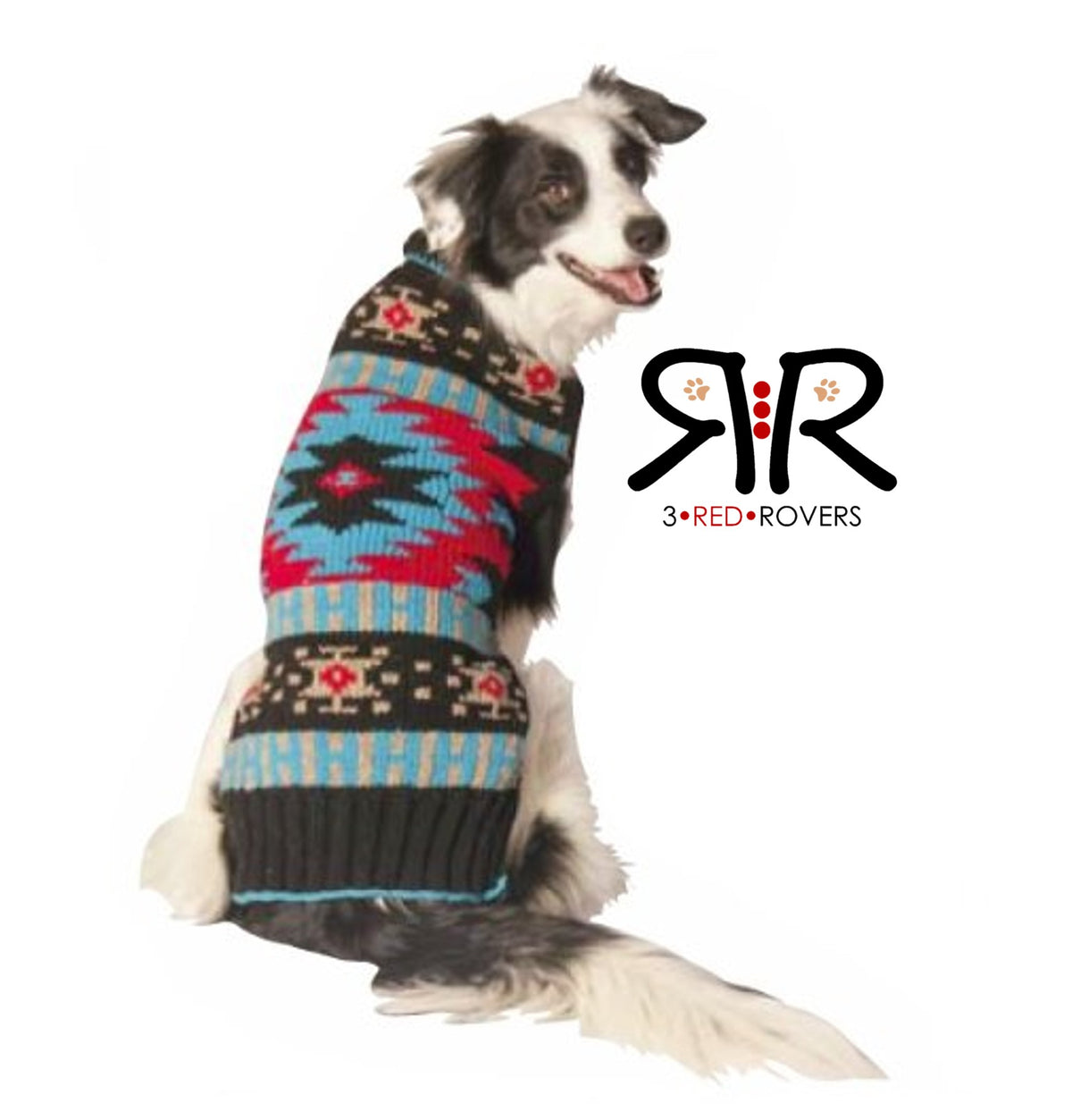 Black Southwest Shawl Sweater - 3 Red Rovers