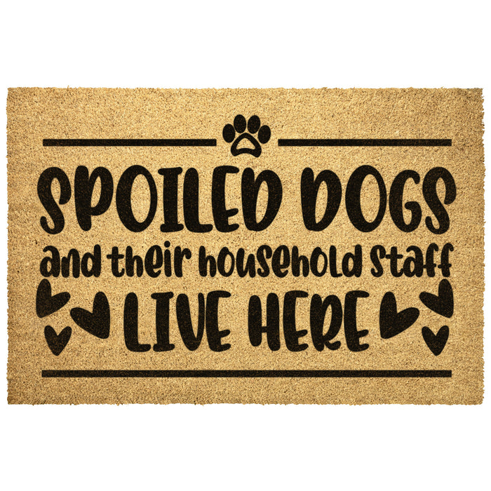 Spoiled Dogs and Household Staff Coir Welcome Doormat - 3 Red Rovers