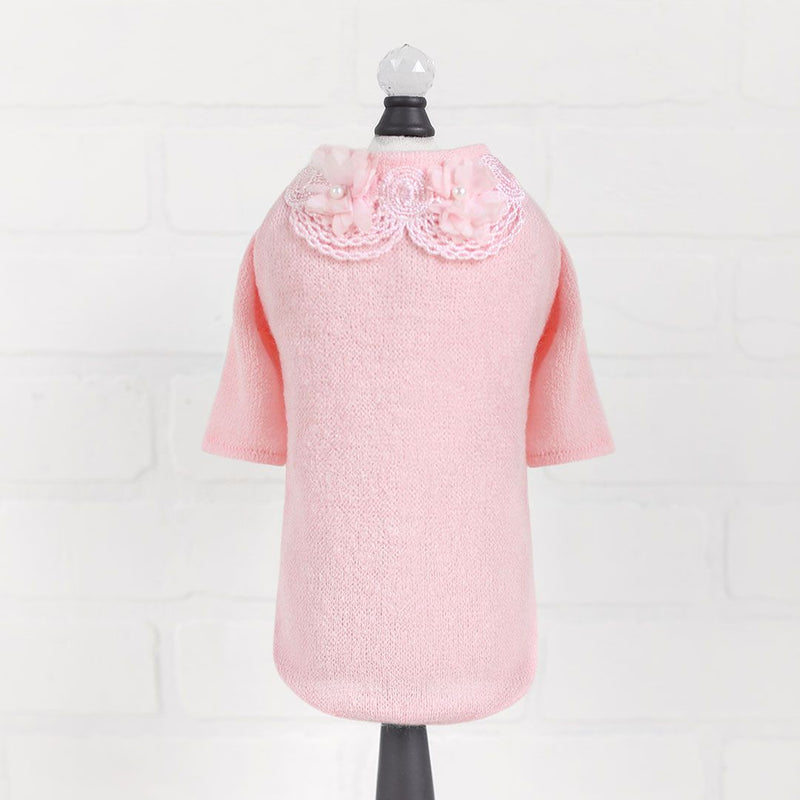 Sweet Magnolia Handmade Pet Sweater - Pink - 3 Red Rovers