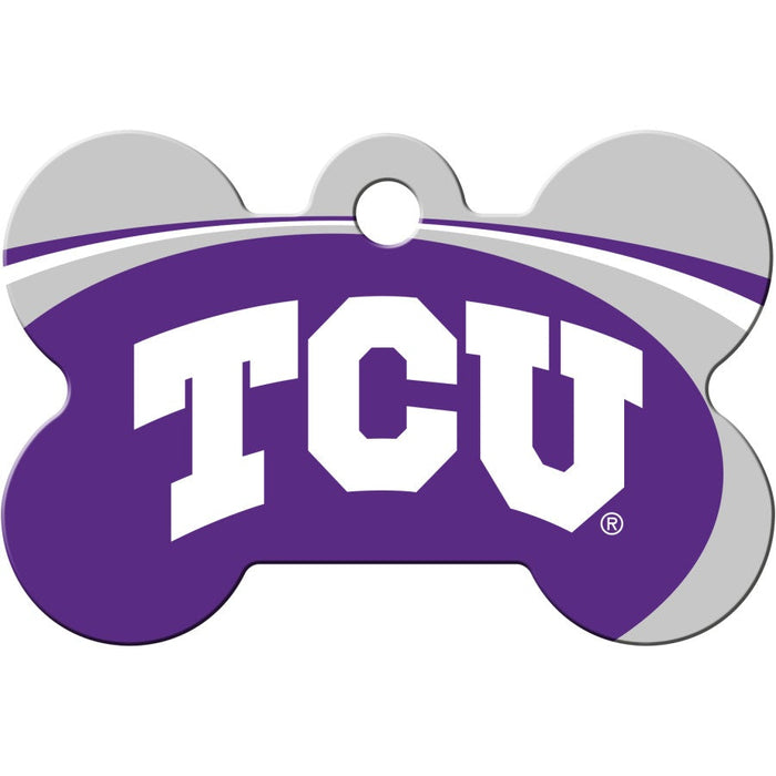 TCU Horned Frogs Pet ID Tag - Bone - 3 Red Rovers