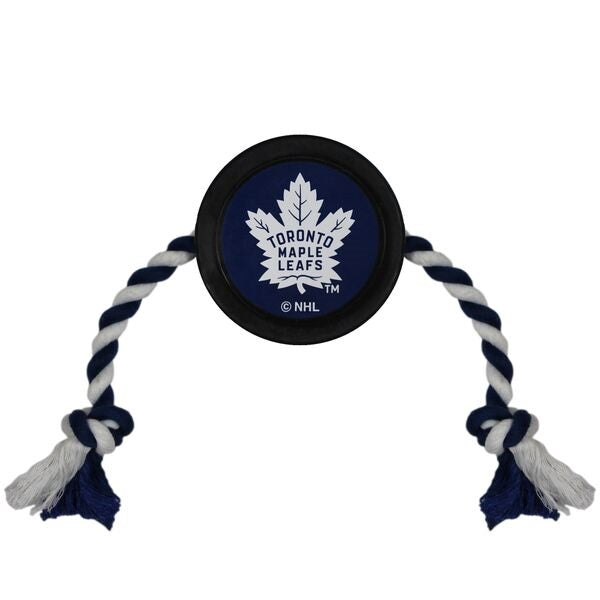 Toronto Maple Leafs Puck Rope Toys - 3 Red Rovers