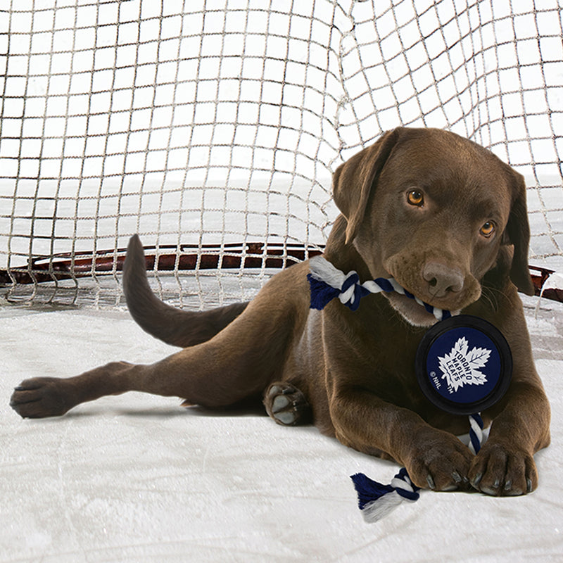 Toronto Maple Leafs Puck Rope Toys - 3 Red Rovers