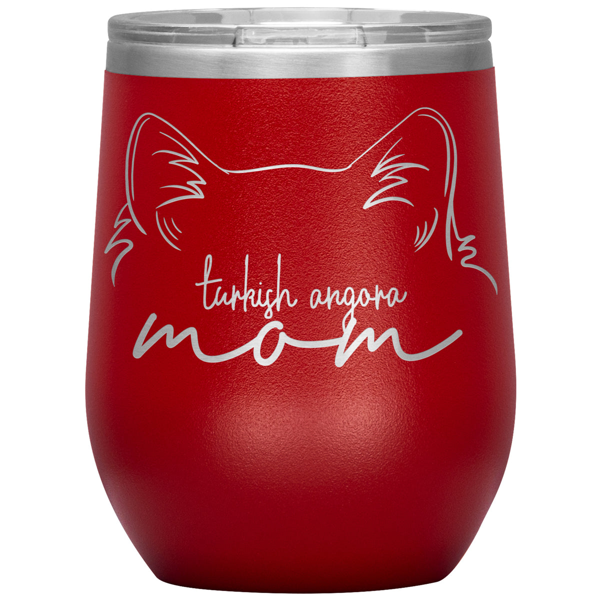 Turkish Angora Cat Mom Wine Tumbler - 3 Red Rovers