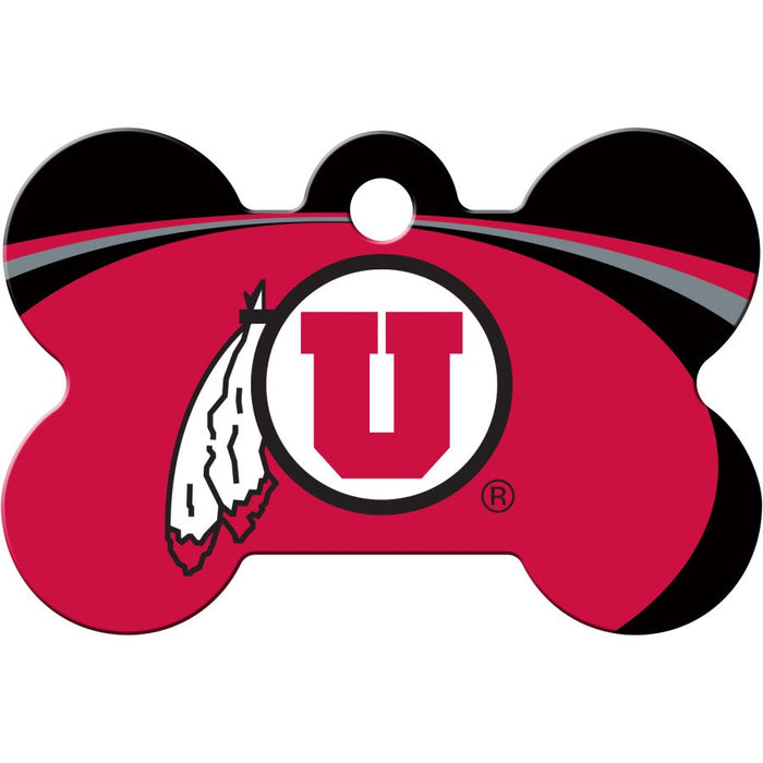 UT Utes Pet ID Tag - Bone - 3 Red Rovers