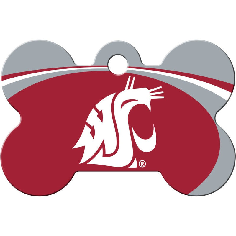 WA State Cougars Pet ID Tag - Bone - 3 Red Rovers