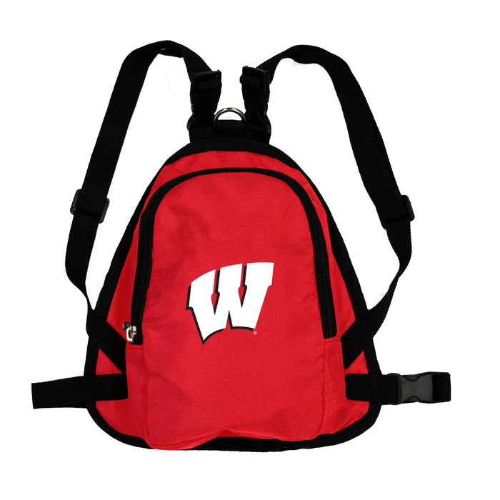 WI Badgers Pet Mini Backpack - 3 Red Rovers