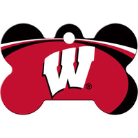 WI Badgers Pet ID Tag - Bone - 3 Red Rovers