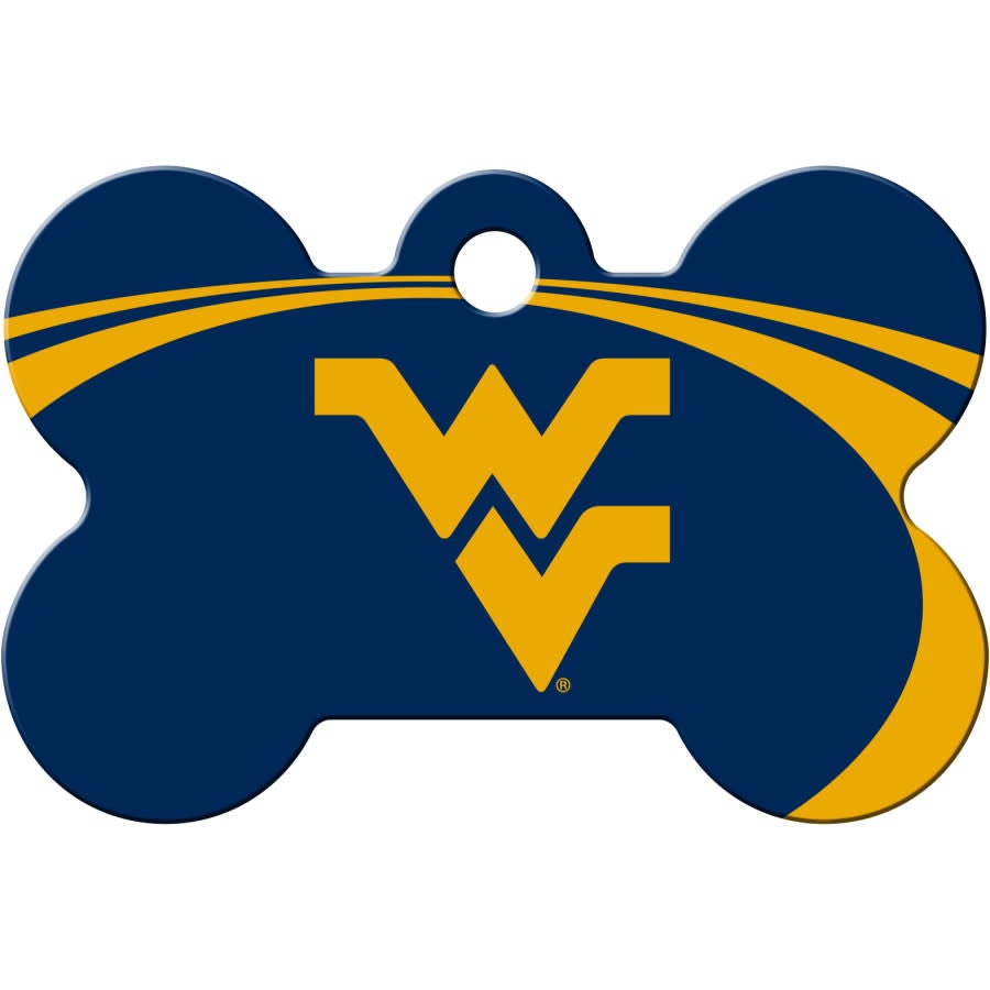WV Mountaineers Pet ID Tag - Bone - 3 Red Rovers
