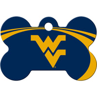 WV Mountaineers Pet ID Tag - Bone - 3 Red Rovers