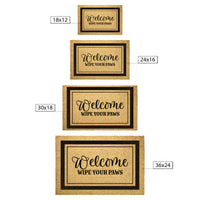 Wipe Your Paws Coir Welcome Doormat - 3 Red Rovers
