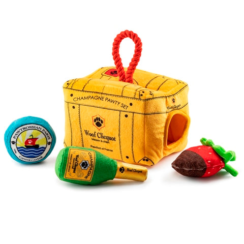 Woof Clicquot Pawty Toy Set - 3 Red Rovers