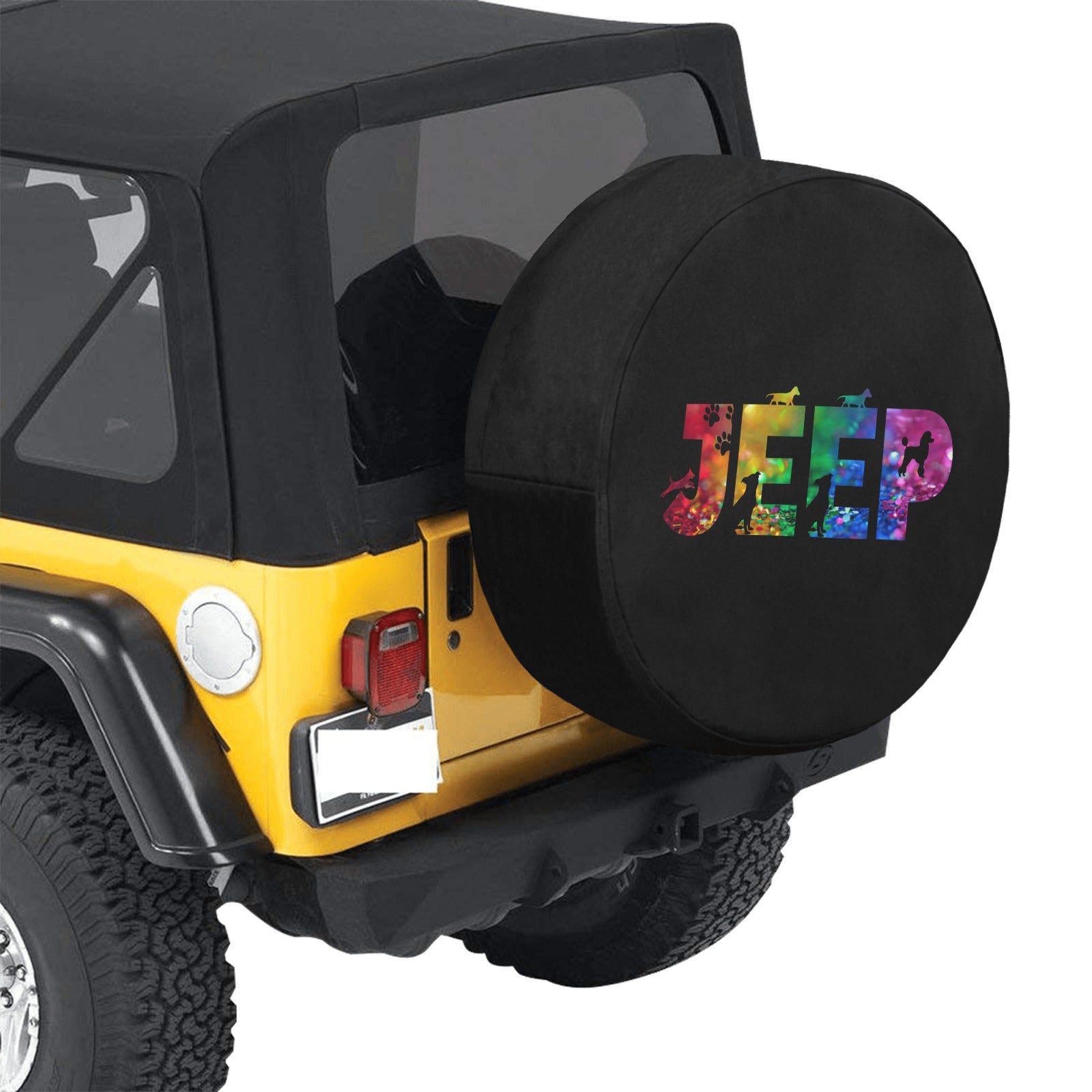 Jeep tire outlet cover dog