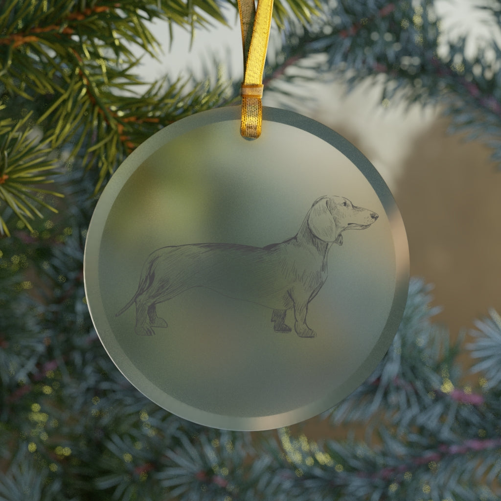 Dachshunds Glass Ornament - 3 Red Rovers