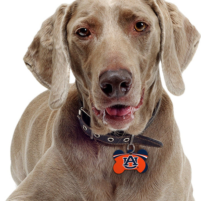 Auburn Tigers Pet ID Tag - Bone - 3 Red Rovers