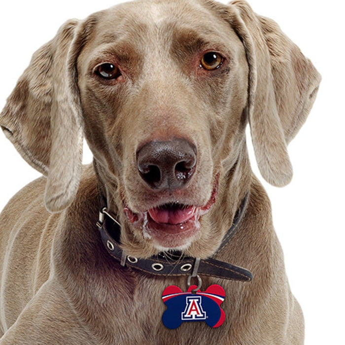 AZ Wildcats Pet ID Tag - Bone - 3 Red Rovers