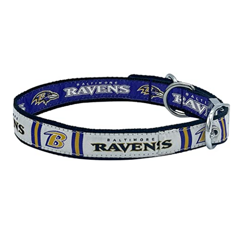 Baltimore Ravens Reversible Dog Collar - 3 Red Rovers