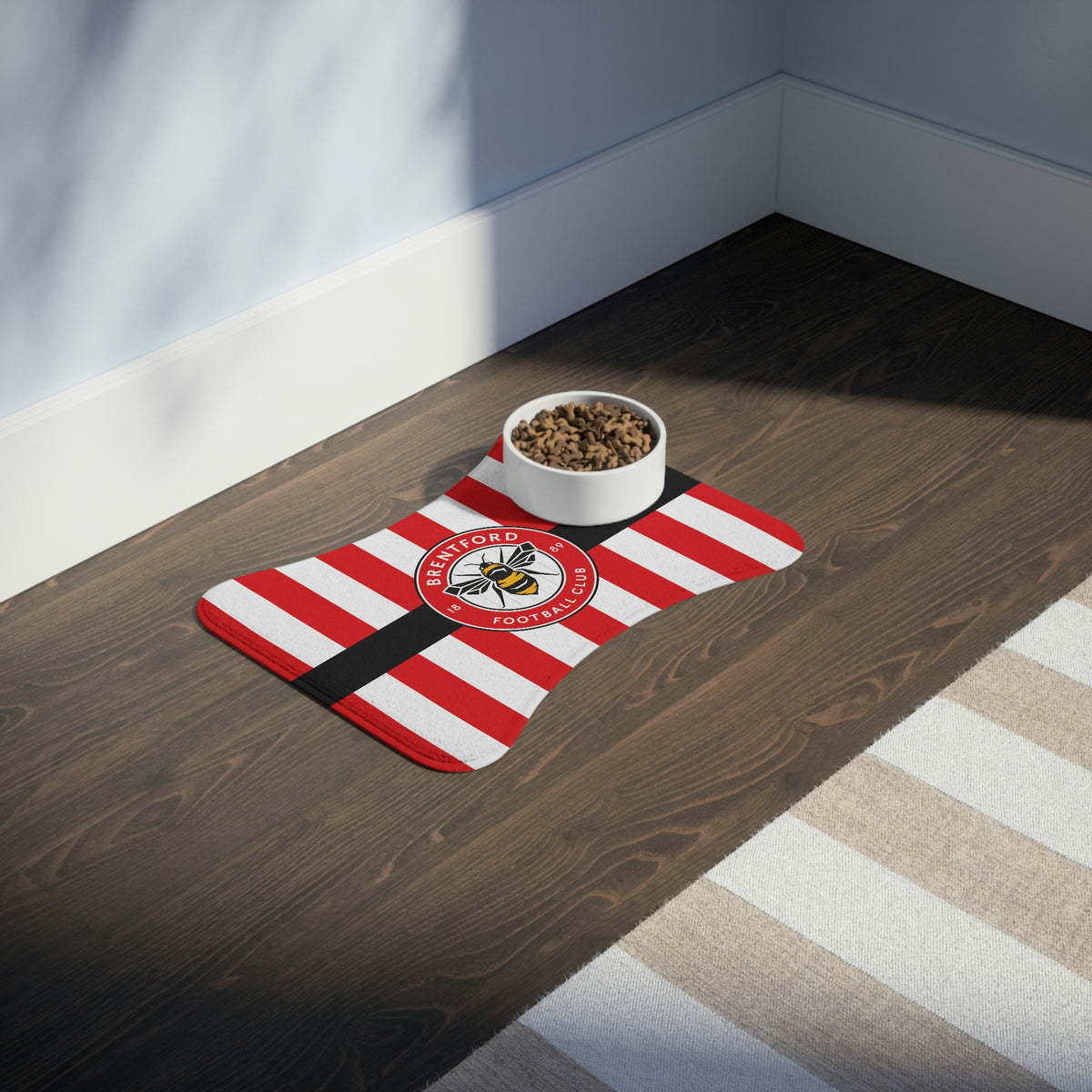 Brentford FC 23 Home Inspired Bone-shaped Feeding Mats - 3 Red Rovers