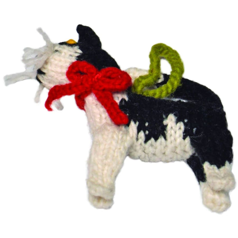 Black and White Cat Handmade Ornament - 3 Red Rovers