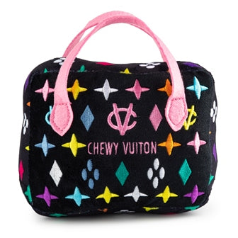 Chewy Vuiton Black Monogram Purse Toy - 3 Red Rovers