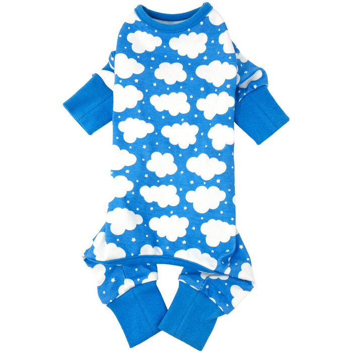 CuddlePup Blue Fluffy Clouds Dog Pajamas - 3 Red Rovers