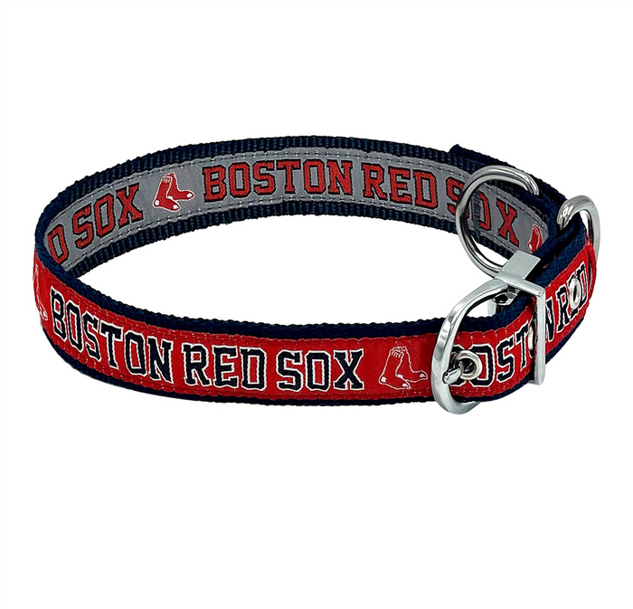 Boston Red Sox Reversible Dog Collar - 3 Red Rovers