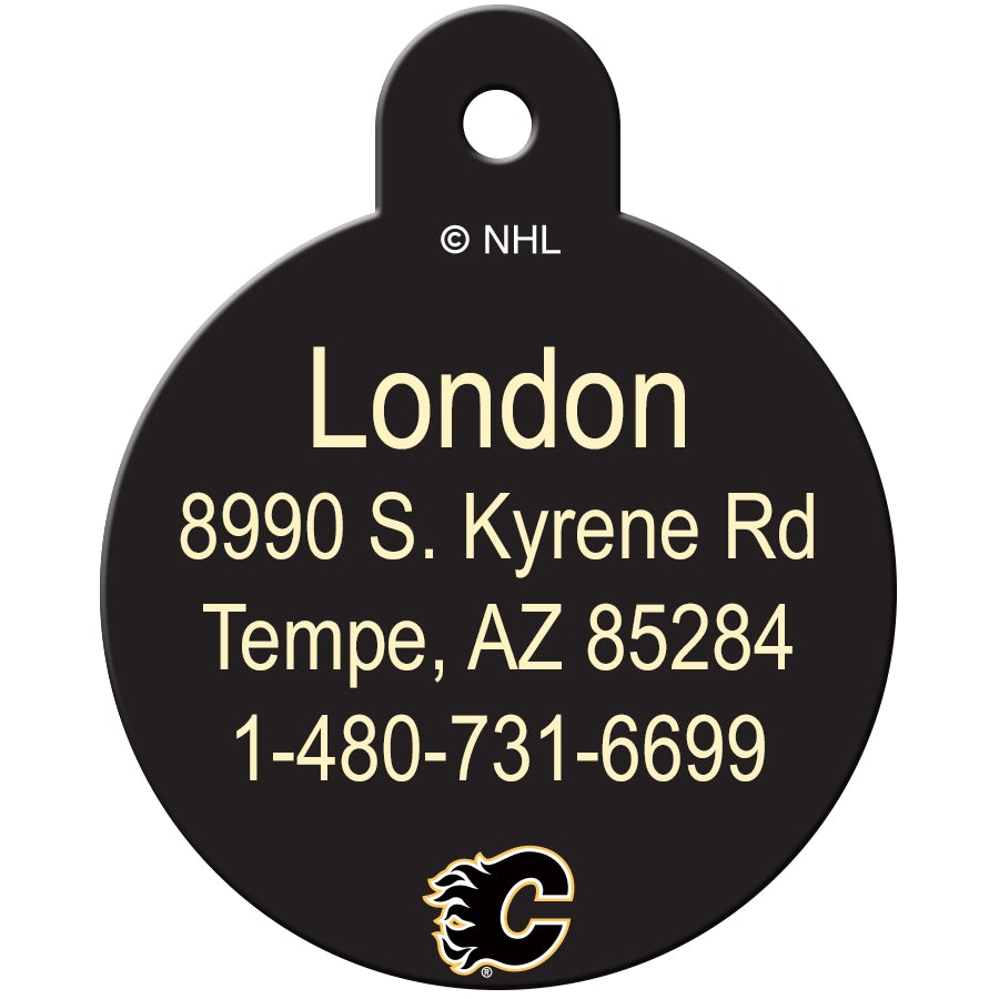 Calgary Flames Pet ID Tag - 3 Red Rovers