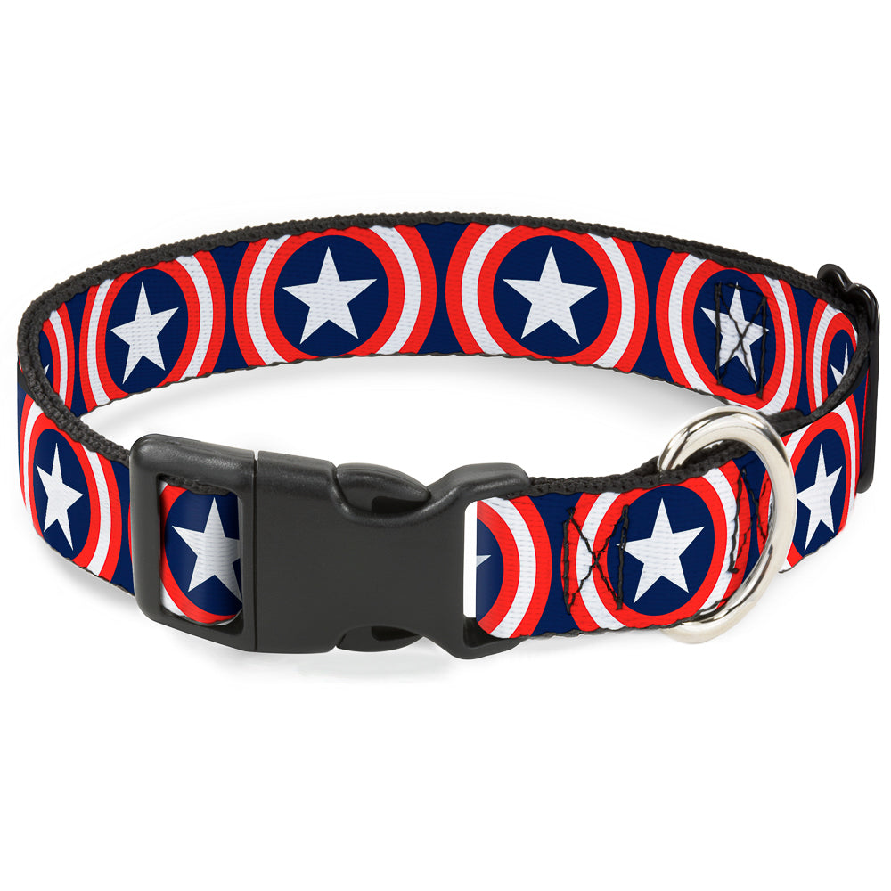Marvel Captain America Shield Collar - Medium - READY TO SHIP - 3 Red Rovers