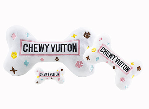 Chewy Vuiton White Bone Toy - 3 Red Rovers