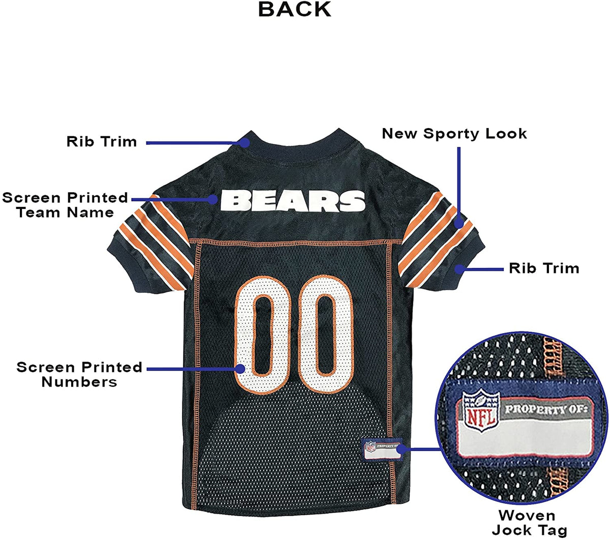  NFL Chicago Bears Dog Jersey, Size: Medium. Best Football  Jersey Costume for Dogs & Cats. Licensed Jersey Shirt. : Sports Fan Pet T  Shirts : Sports & Outdoors