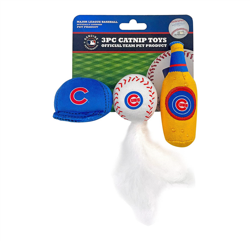 Chicago Cubs 3 piece Catnip Toy Set - 3 Red Rovers