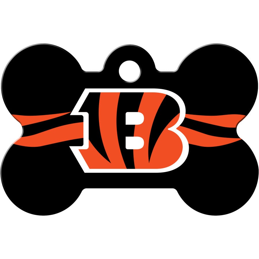 Cincinnati Bengals Pet ID Tag - Bone - 3 Red Rovers