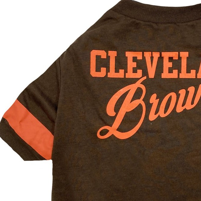 Cleveland Browns Stripe Tee Shirt - 3 Red Rovers