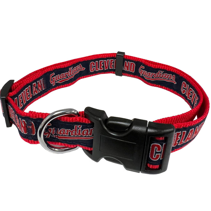 Cleveland Guardians Dog Collar - Medium - READY TO SHIP - 3 Red Rovers