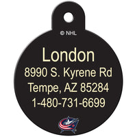 Columbus Blue Jackets Pet ID Tag - 3 Red Rovers