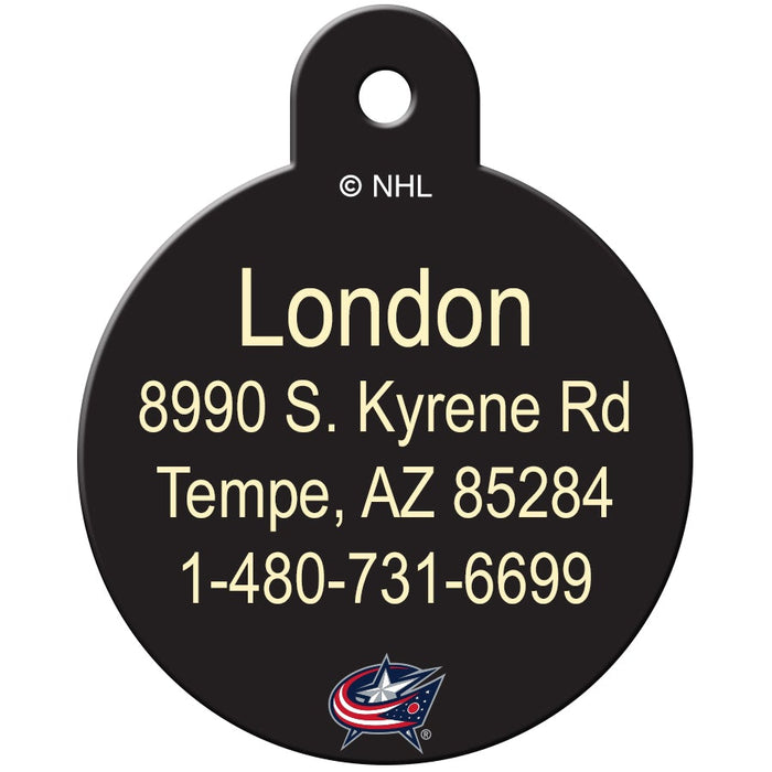 Columbus Blue Jackets Pet ID Tag - 3 Red Rovers