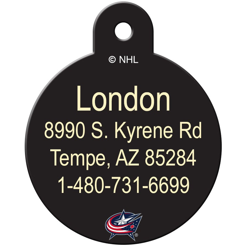 Columbus Blue Jackets Pet ID Tag - 3 Red Rovers