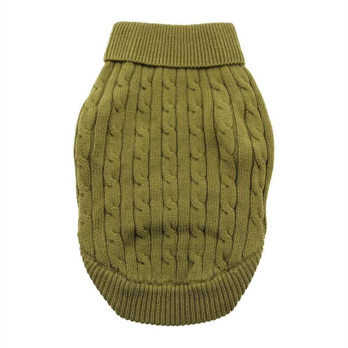Combed Cotton Cable Knit Sweater - Herb Green - 3 Red Rovers