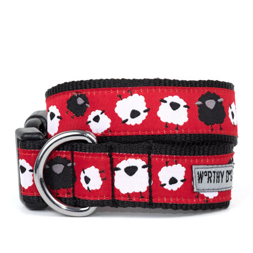 Counting Sheep Collection Dog Collar or Leads - 3 Red Rovers