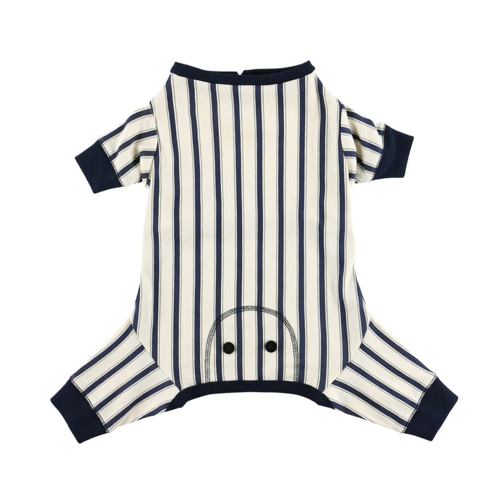Ticking Bear Black and White Striped Pet Pajamas - Closeout - 3 Red Rovers