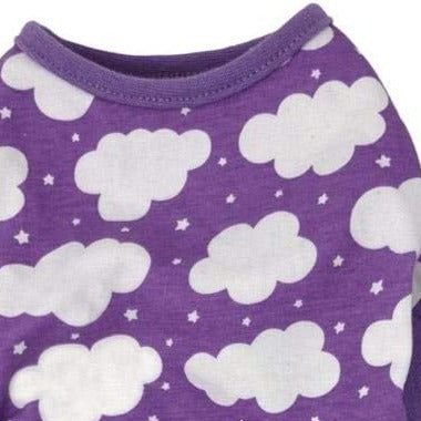 CuddlePup Purple Fluffy Clouds Dog Pajamas - 3 Red Rovers