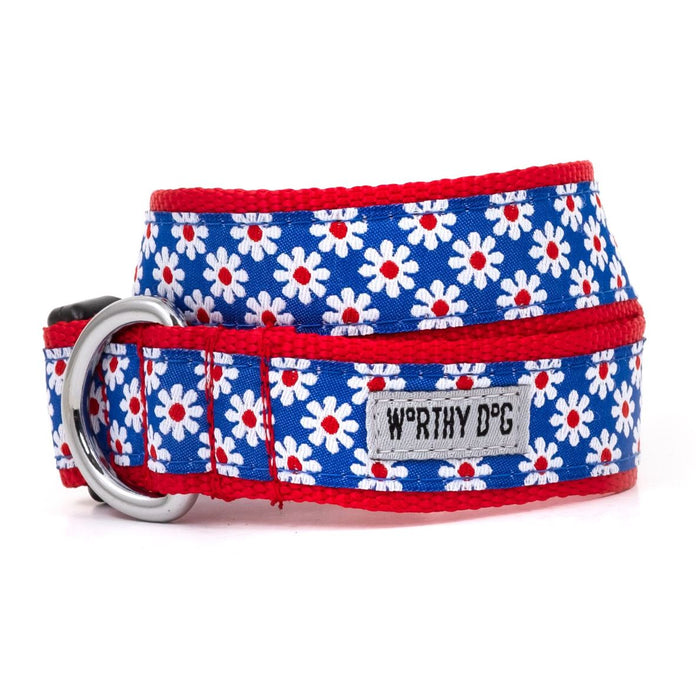 Daisies Collection Dog Collar or Leads - 3 Red Rovers