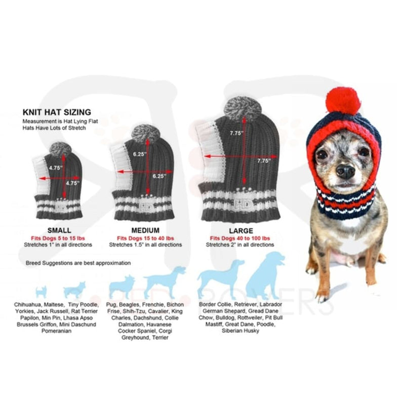 AL Crimson Tide Pet Knit Hat - 3 Red Rovers