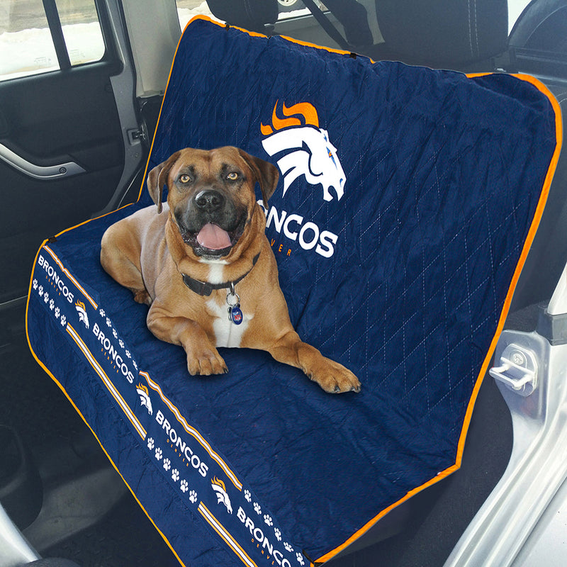 Denver Broncos Pet Car Seat Protector - 3 Red Rovers