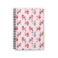 Pink Poodles Spiral Ruled Notebook - 3 Red Rovers