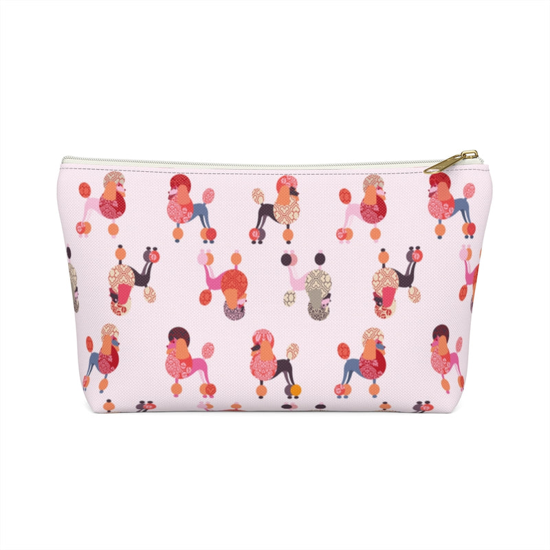 Pink Poodles Accessory Pouch w T-bottom - 3 Red Rovers