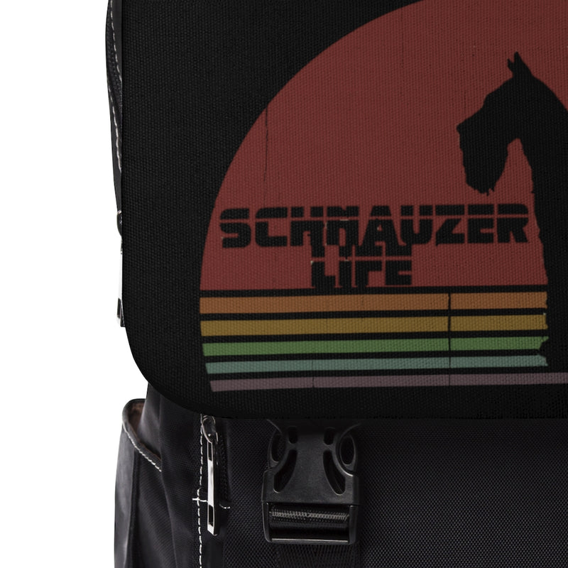 Schnauzer Life Unisex Casual Shoulder Backpack - 3 Red Rovers