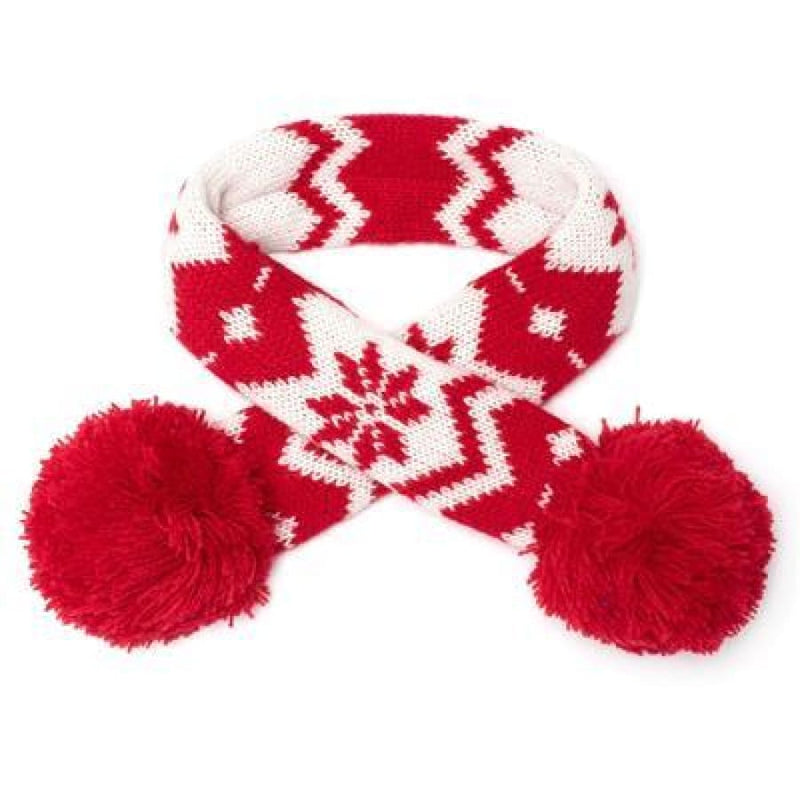 Fairisle Red Snowflake Scarf - 3 Red Rovers