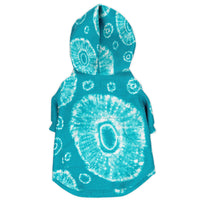 Teal Tie-Dye Pet Hoodie - 3 Red Rovers