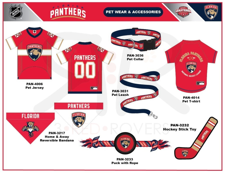 Florida Panthers Premium Pet Jersey - 3 Red Rovers